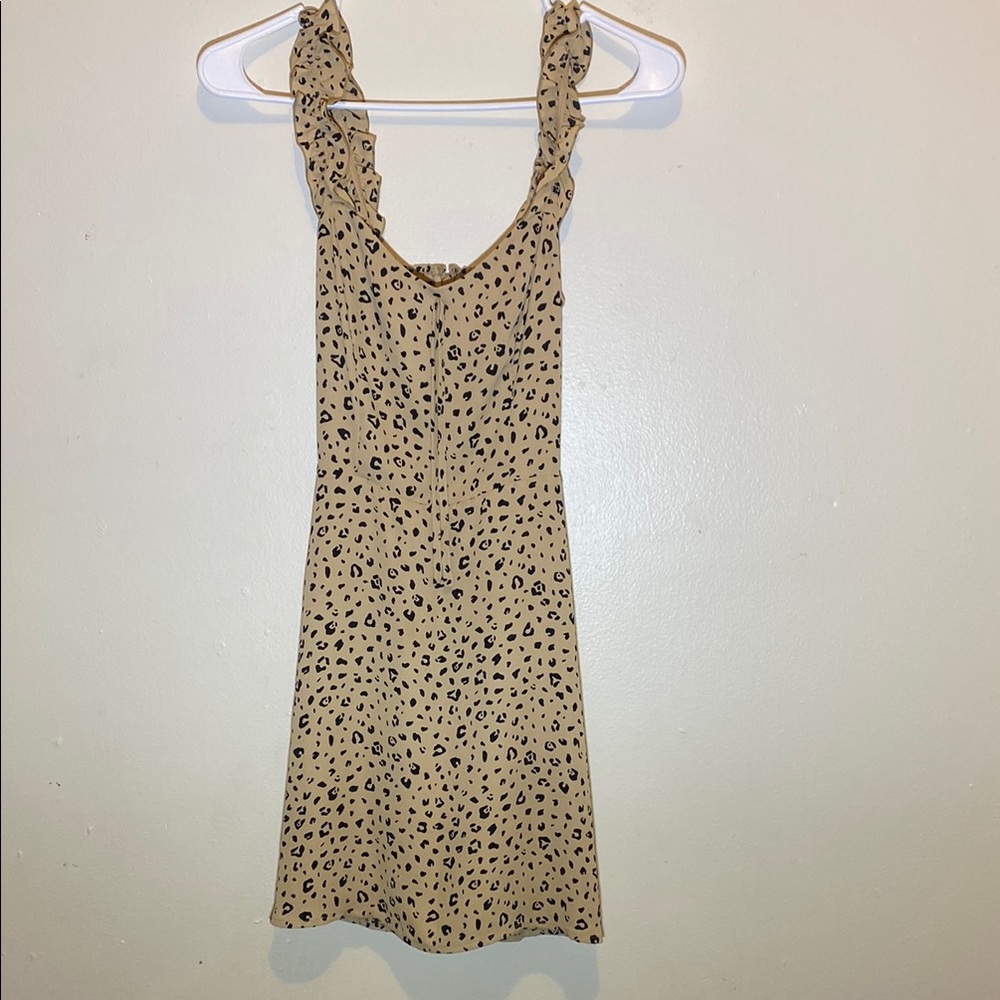 Leopard Print Ruffle Dress